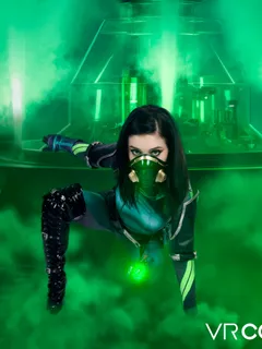 Raven Lane in VR Cosplay X set Valorant Viper