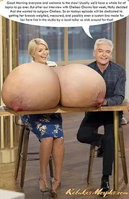 holly willoughby exposing her giant tits on tv