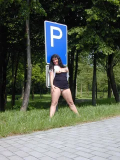 chubby teen exposing on public place