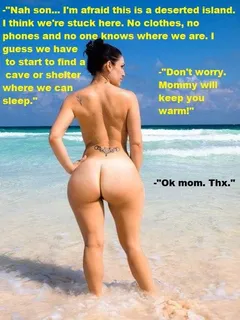 deserted island mom