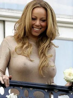 mariah carey in see through sweater.