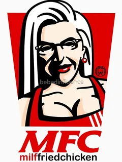 mfc - milf fried chicken | kfc logo parody | t-shirt illustration | bad influence @bebadinfluence