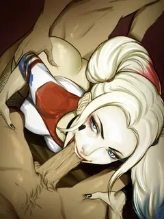 harley quinn fucked from behind while she sucks a cock