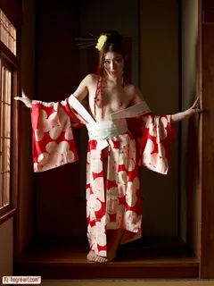 Chiaki in Hegre Art set Kimono