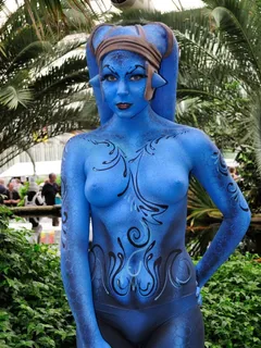 star wars body paint cosplay