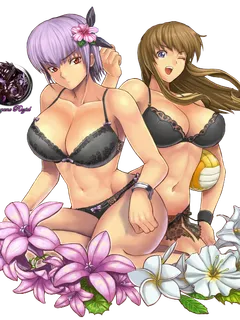 ayane and hitomi render by kurogane-raziel