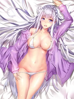 emilia hot on bed re: zero