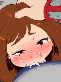 ochako uraraka hentai deepthroat blowjob oral my hero academia todoroki