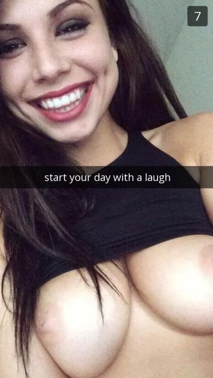 cute teen flashes tits on snap