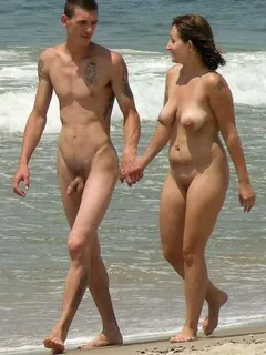 sweetie! i don't mind coming to nude beach with you, but does it have to stand up like that all the time where we go!