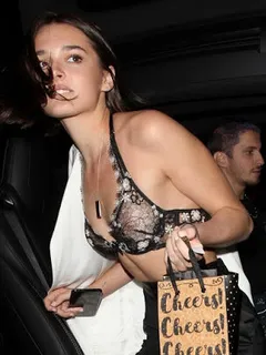 charlotte lawrence pokies in see thru black bra candids in west hollywood hq