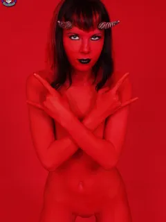 szandora lavey - nude red devil 09