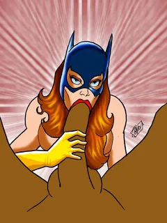 barbara gordon batgirl sucking a beautiful black dick head xxx