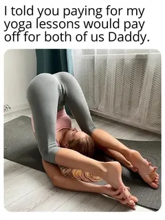 yoga pays off for daddy