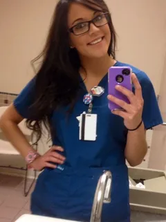 cute nurse in scrubs