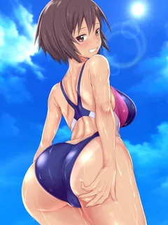 kagura showing her thick booty