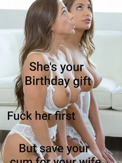 fuck the birthday gift first and cum for your wife