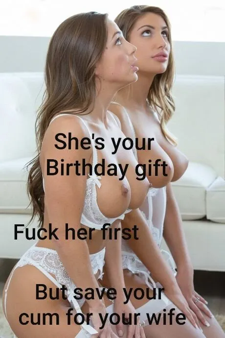 fuck the birthday gift first and cum for your wife