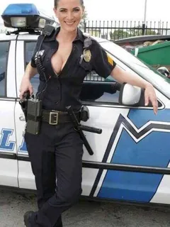 sexy female cop with nice tits on her