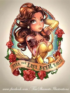 disney belle tattoo