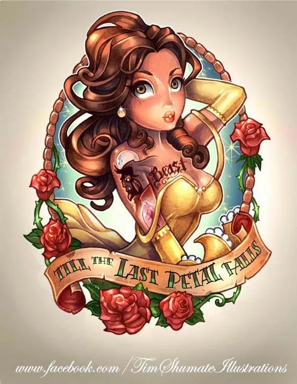 disney belle tattoo