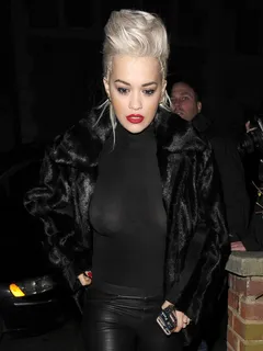 rita ora in a see through top