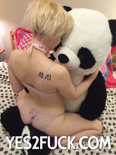 sheer panties on a panda