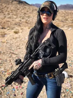 genevieve zitricki is a bad ass cool babe with a machine gun to blow your ass away for the wonderful usa - sgb cooll gunnn