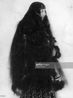 long hair alaskan inuit woman.