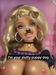 bad edit of  slutty puppy dog barbie with dog filter