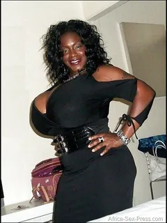 a very big breast of a curvaceous sexy african milf …