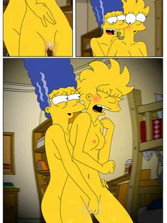 marge and lisa simpsons go lesbian