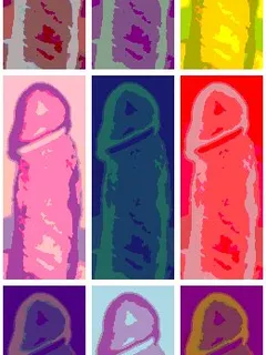 andy warhol style cock art