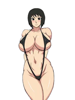 shizune in swimsuit render by ecchianimeedits