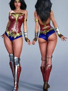 pretty brunette nice ass wonder woman cosplay...