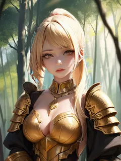 bella armored and majestic a forest beauty - hentai - ecchi - busty - big boobs - fantasy