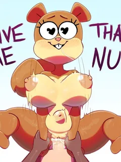 ahe gao anthro areolae bouncing breasts breasts clitoris creampie cum cum in pussy cum inside drooling heart-shaped pupils highres huge breasts looking at viewer naked nipples nude on back penetration puffy nipples pussy sandy cheeks sex spongebob squarep