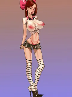 skinny big tits anime girl