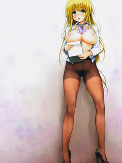 to love-ru tearju lunatique black pantyhose nylon legs tights anime giirl hentai big boobs high heels