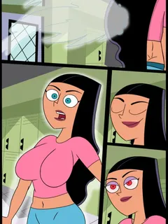 black_hair breasts danny_phantom_(series) desiree ghost large_breasts migirider paulina_sanchez possession red_eyes