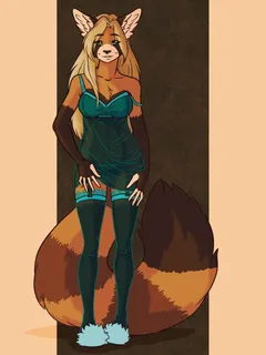 red panda in lingerie