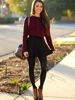 sexy asian in a classy outfit and ankle-boots