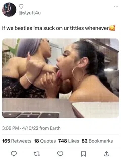 best friends suck on each other’s titties…