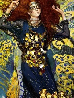 lily cole klimt inspired shoot