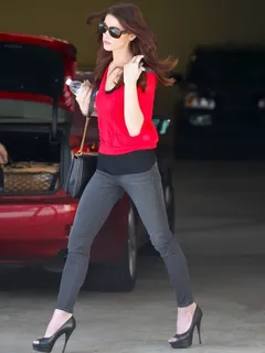 ashley greene outside waxing salon in north hollywood la