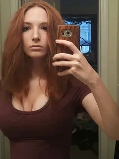 huge tit redhead selfie