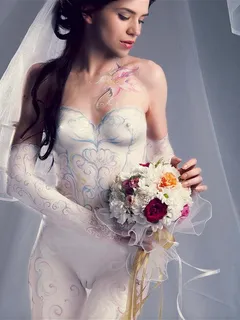 bride and her bouquet