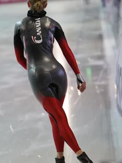 this is the stuff of wet dreams! a fit, athletic olympian.  she has a perfect ass, toned legs, wrapped in a form fitting suit! mm sexy ;)