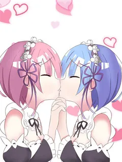 rem and ram kiss re: zero