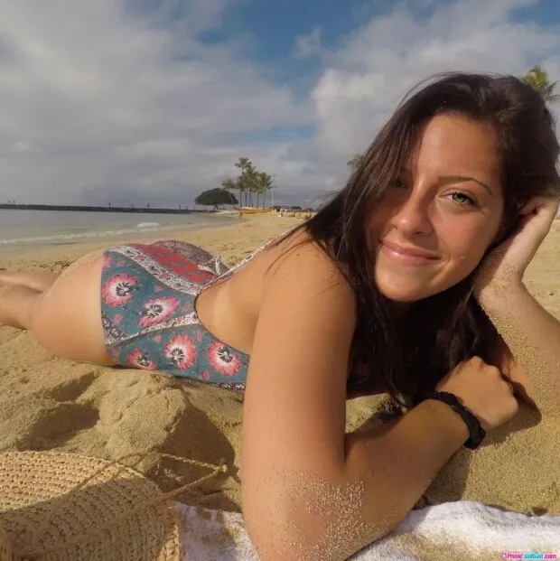 hot teen on beach